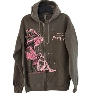 New Melanie Martinez Portals Mushroom Fairy Graphic Zip Up Hoodie Sweatshirt